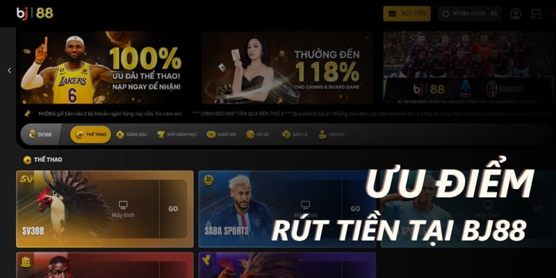 Tổng hợp các phương pháp phổ biến nhất khi rút tiền tại cổng cược BJ88